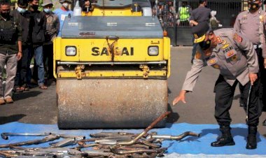 Kapolda Jabar Pimpin Pemusnahan Knalpot Bising