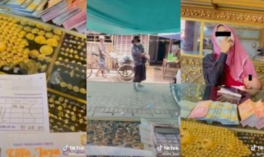 Viral Pasutri Beli Kalung Emas Rp100 Juta Meski Berpenampilan Sangat Sederhana