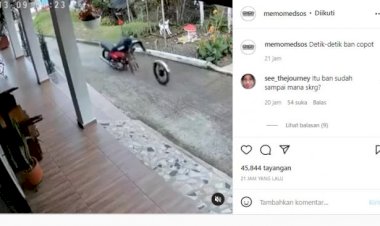 Viral Ban Depan Motor Lepas, Bikin Pengendara...