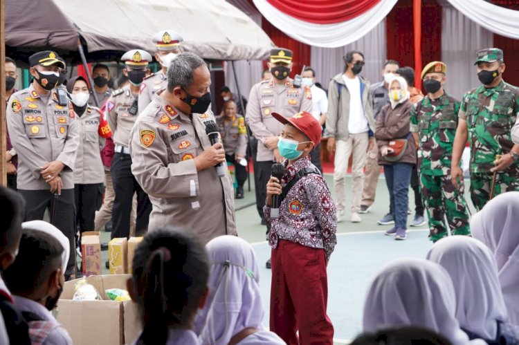 Tinjau Vaksinasi Anak, Kapolda Jabar Sambangi Polres Cimahi