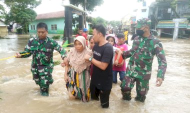 Kodim 0602/Serang Evakuasi warga Terdampak Bencana Banjir