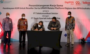 Telkomsel dan Bank Syariah Indonesia Hadirkan KUR Syariah bagi Reseller dan UMKM