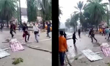 Viral Mahasiswa Demo Lompati Pagar, Endingnya Malah Nyungsep Bak Benteng Takeshi