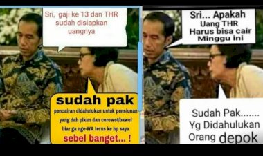 Kocak! Sri Mulyani Unggah Meme Soal THR dan Gaji Ke-13