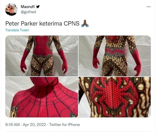 Viral Kostum Spiderman Ala Lokal