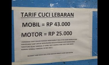 Tarif Cuci Motor Saat Lebaran Bikin Kaget