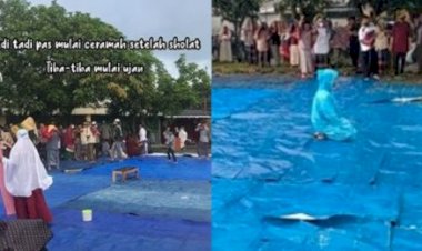 Salat Ied Diguyur Hujan Lebat, Hanya Satu Jamaah yang Bertahan