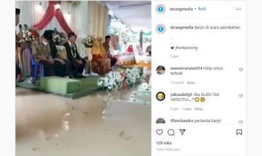 Viral Resepsi Pernikahan Dikepung Banjir