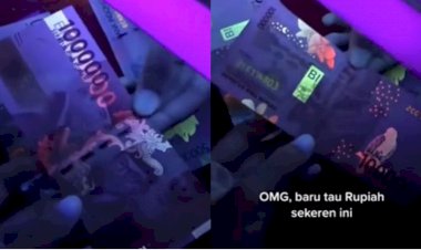Begini Penampakan Uang Rp100 Ribu Saat Disorot Sinar Ultraviolet