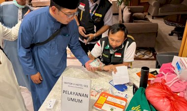 Ridwan Kamil Sidak Langsung Pelayanan Jamaah Haji Jabar di Mekah