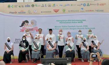 1,3 Juta Siswi se-Jabar Serentak Minum Tablet Tambah Darah