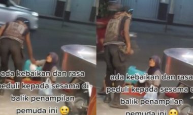 Anak Punk Ini Bagikan Makanan Bagi Nenek Renta
