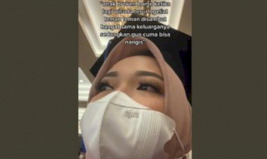 Viral Mahasiswi Cantik Nangis di Wisuda, Ternyata oh Ternyata