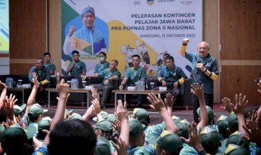 Sekda Jabar Lepas Kontingen Jabar Pra POPNAS Zona II Nasional