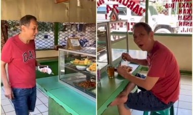 Bos Jalan Tol Makan Nasi di Kaki Lima
