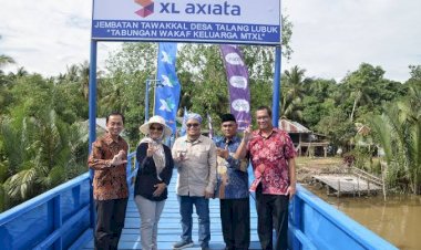 XL Axiata Bangun Sarana Air Bersih dan Jembatan Desa di Banyuasin