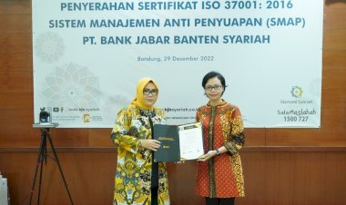 bank bjb syariah Raih Sertifikat ISO 37001 : 2016 SMAP