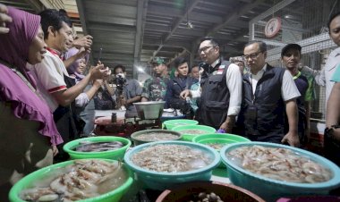 Antisipasi Inflasi, Gubernur Ridwan Kamil Tinjau Pasar Pasalaran Cirebon