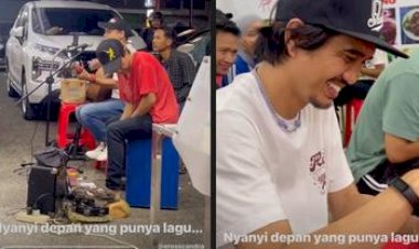 Viral, Momen Pengamen Tak Sadar Nyanyi di Depan Personil Sheila On 7