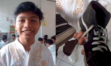 Siswa SMP Tasik Patungan Beli Sepatu untuk Teman