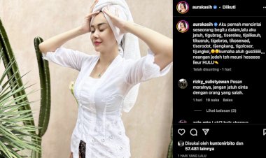 Cuma Berbalut Handuk, Aura Kasih Singgung soal Sesuatu yang Dalam