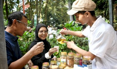 Hadiri Pasar Leuweung, Atalia Ridwan Kamil: Promosikan Teh dan Kopi Jabar