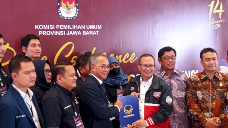 Daftar ke KPU, NasDem Jabar Bidik 15 Kursi Caleg
