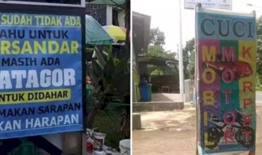 Daftar Tulisan Lucu di Warung