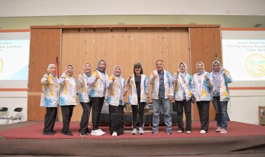 Amanda Soemedi Beri Motivasi Peserta Lomba Senam Kreasi Piala Ibu Negara RI