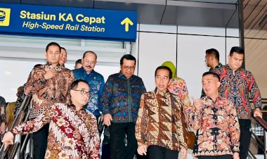 Bey Machmudin Dampingi Presiden Joko Widodo Resmikan Kereta Cepat Whoosh