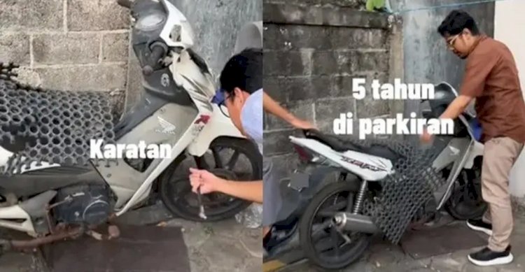 Motor Terbengkalai di Parkiran Kampus Selama 5 tahun