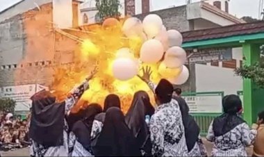 Viral Balon Gas Meledak Saat Perayaan Hari Guru, Tak Ada Korban Jiwa
