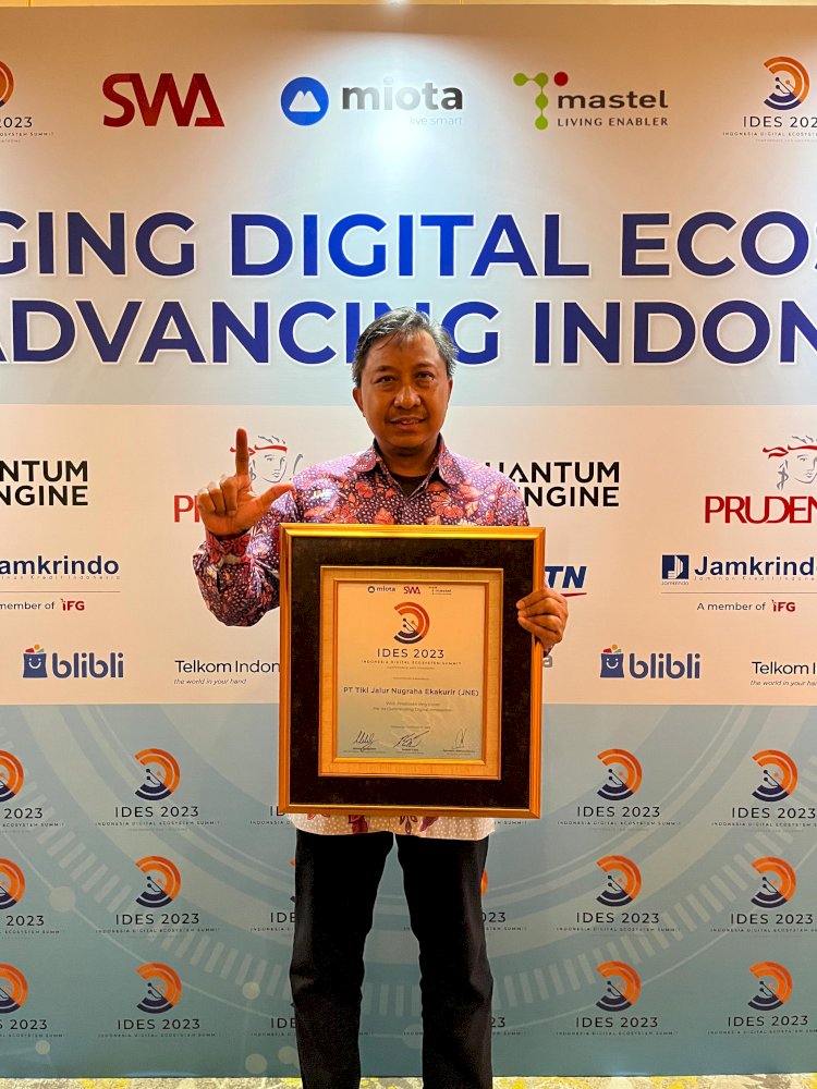 JNE Raih Penghargaan Inovasi Digital dari Indonesia Digital Ecosystem Summit 2023