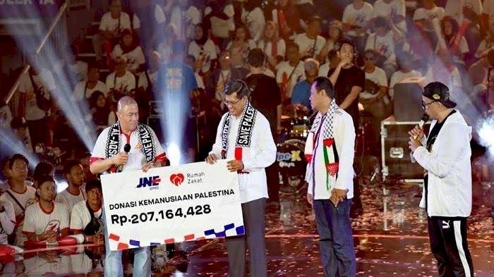 HUT ke- 33, JNE Salurkan Bantuan ke Palestina