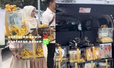 Viral Rombongan Keluarga Bawa Kotak bak Seserahan Saat Wisuda