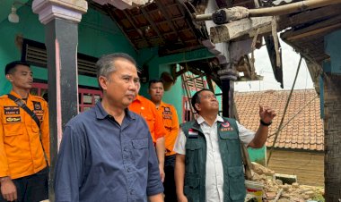 Tinjau Dampak Gempa di Pamijahan Bogor, Bey: Respons Cepat Kunci Penanganan Dampak Bencana