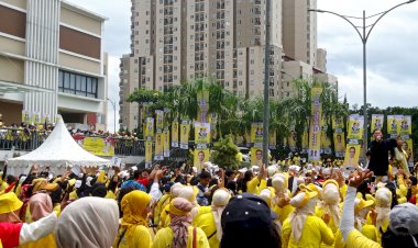 Senam Geulis Gemoy, Golkar Ajak Masyarakat Bandung Menangkan Prabowo-Gibran Sekali Putaran