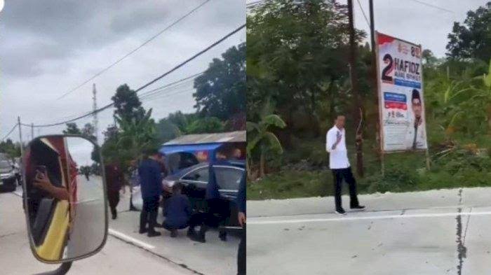 Ban Mobil RI 1 yang Diduga Bocor, Jokowi Jalan Kaki Sapa Warga