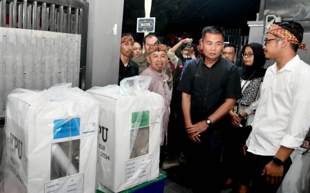 Sehari Jelang Pencoblosan, Bey Machmudin Cek Kesiapan TPS