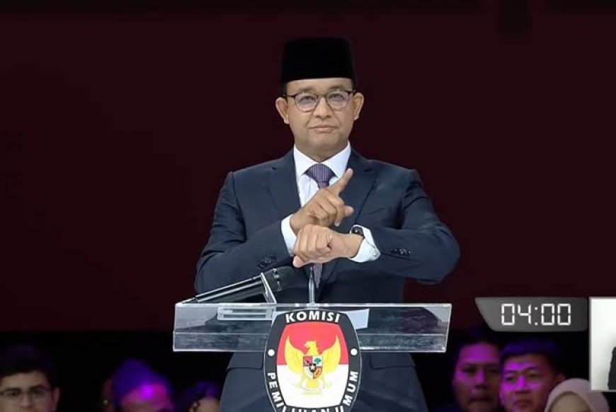 Viral di Medsos, Anies Pakai Bahasa Isyarat pada Debat Capres Putaran Terakhir