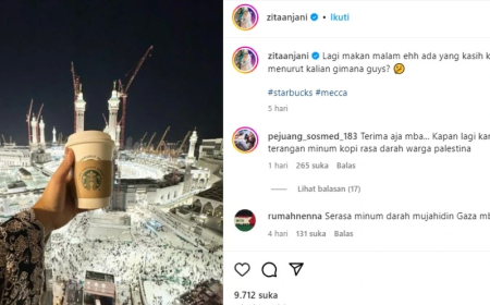 Zita Anjani Unggah Minuman Starbucks Berlatar Ka’bah, Tuai Kontroversi