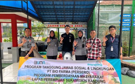 Bio Farma Berikan Bantuan Mesin untuk Lembaga Pemasyarakatan  Jelekong dan Sukamiskin Bandung