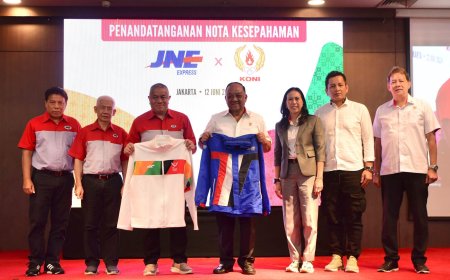 JNE dan KONI Sepakat Kembangkan Olahraga Nasional