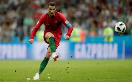 Kecepatan Tendangan Bebas Ronaldo 130 Km/Jam