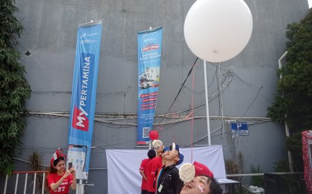 Saat Petugas SPBU Pertamina Ikuti Lomba Agustusan