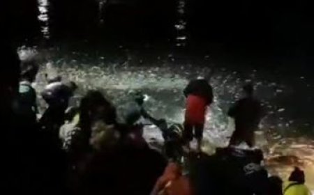Ribuan Ikan Berterbangan di Pantai Tasikmalaya