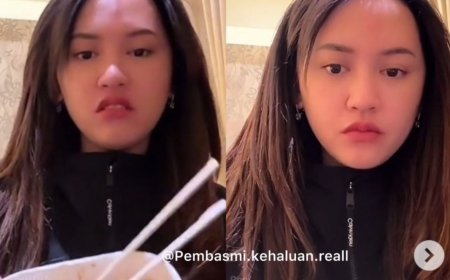 Reaksi Happy Asmara Ketahuan Makan Babi Saat Live TikTok