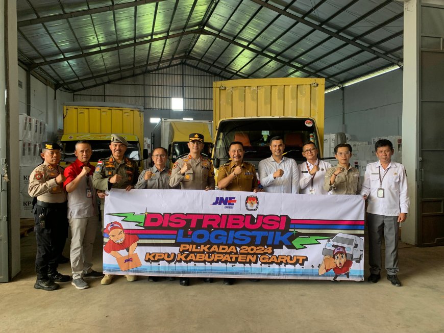 KPU Kabupaten Garut Gandeng JNE Distribusikan Logistik PILKADA 2024 : Aman dan Tepat Waktu