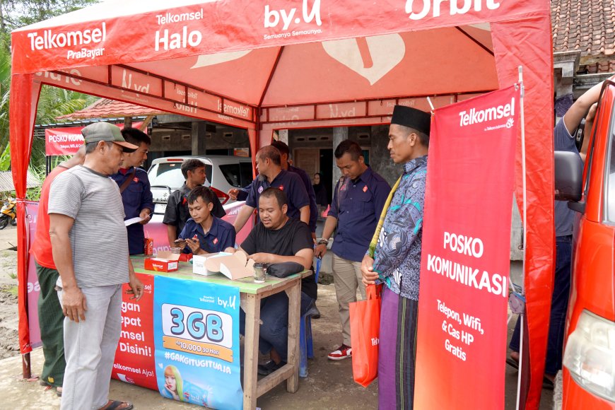 Telkomsel Hadirkan Bantuan dan Layanan Khusus untuk Warga Terdampak Bencana di Cianjur