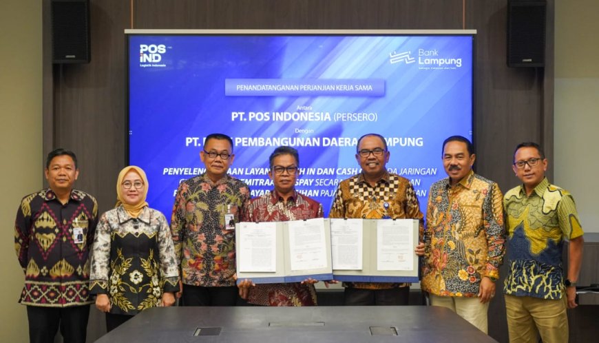Perluas Layanan Keuangan Masyarakat, Pos Indonesia dan Bank Lampung Jalin Kerja Sama Strategis